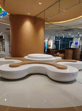 玻璃钢盆休闲商场座椅大型户树椅池简约外花坐凳公81558共休息区