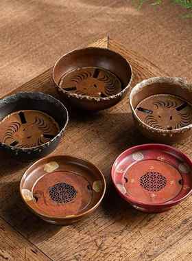 铜壶承干泡台高端铜茶盘紫砂壶托底座茶台建水茶洗茶承储水壶承盘