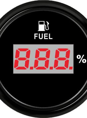 数显52mm12v24v圆形油量表百分比显示油箱油量多少240-33 0-190Ω