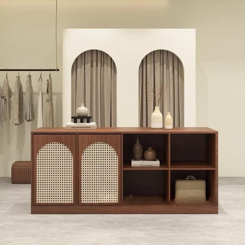 SJ服装店简约中岛中间展示展示台女装店铺摆件流水摆放展示柜陈列
