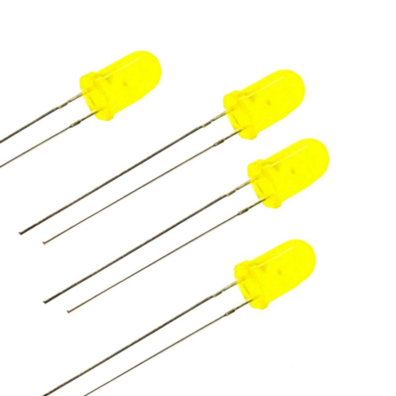 直插黄灯发黄光 发光二极管 圆头 5mm 高亮黄发黄 F5 LED灯