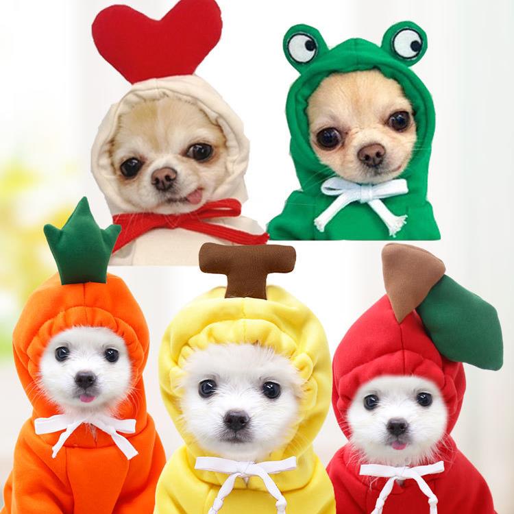 小中型犬水果狗卫衣狗狗猫咪秋冬猫抓绒衣服宠物泰迪法斗萌防猫抓