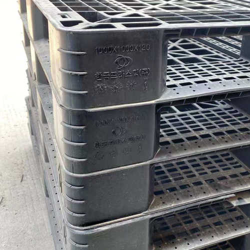 高韧性塑料卡板物流叉车黑色田字塑料托盘垫仓板塑料板地台板