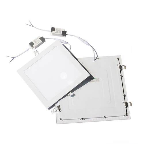 超薄方形弹簧扣嵌入式Led灯筒灯格栅灯隐藏6W12W18W平板灯