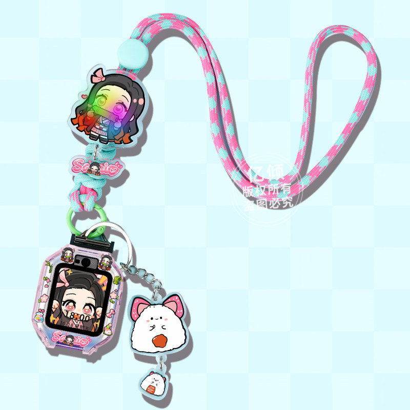 适用华为KTY-L10儿童手表5pro表带4X挂脖绳5保护壳套3pro表链吊绳