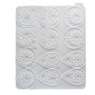 Convenient Silicone Pendant Molds Earrings Moulds Flower