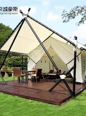 斯网红民宿帐篷户外休闲豪旅游晒酒区店野营JCHS-LT景豪华餐厅防