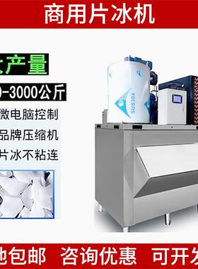 商用片冰机100kg-3吨海鲜火锅店自助餐超市鳞片制冰机锁鲜