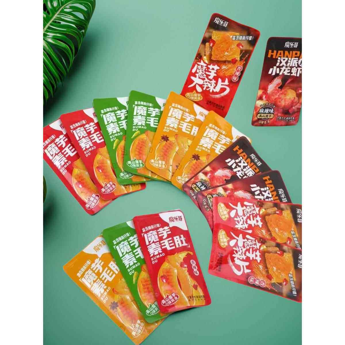 一致魔芋爽大辣片魔芋素毛肚香麻辣酸辣小吃即食休闲零食散装500g