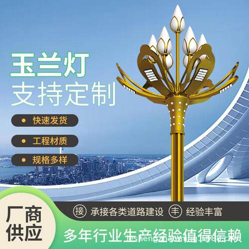 路灯玉兰灯灯具户外装饰大功率市电公园照明灯led灯景观灯庭院灯