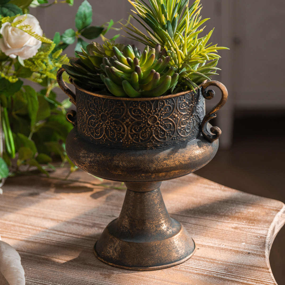 形状摄影艺花瓶影楼仿古旧工艺品摆件做法式干花装饰奖杯铁浪漫,鲜花速递/花卉仿真/绿植园艺,花盆,淘宝优惠券,粉丝福利购,淘宝优惠卷