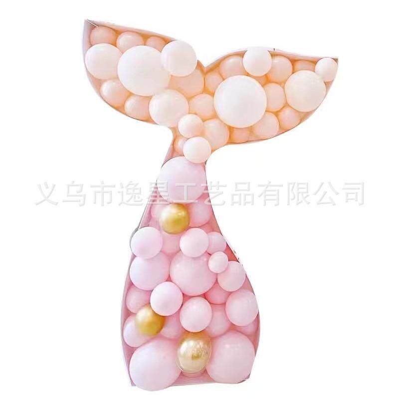 心型马赛克气球填充盒情人节婚礼爱心形气球展示架派对装饰道具板