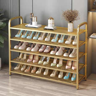 家用鞋柜出租屋铁艺鞋子收纳柜宿舍简易置地式多层收纳网片鞋架