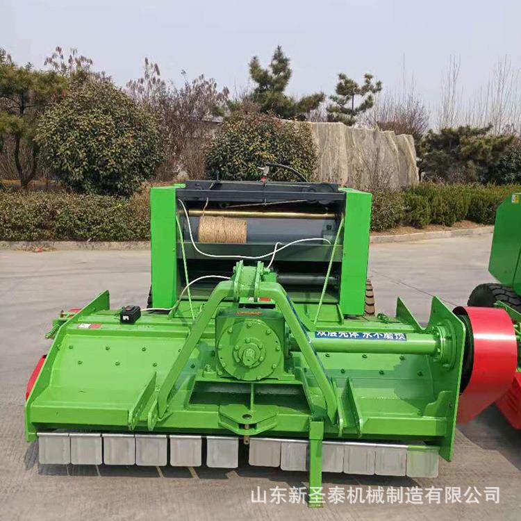 牵引式秸秆粉碎打捆机厂家直销自动开仓型秸秆粉碎打捆机视频