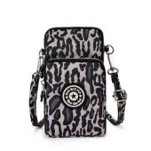 跨境韩版 斜跨手机包女斜挎布艺手机袋挂脖运动臂包竖款 手腕零钱包