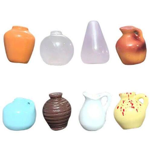 8 pcs Mini 3D Resin Bud Vases Refrigerator Magnetic