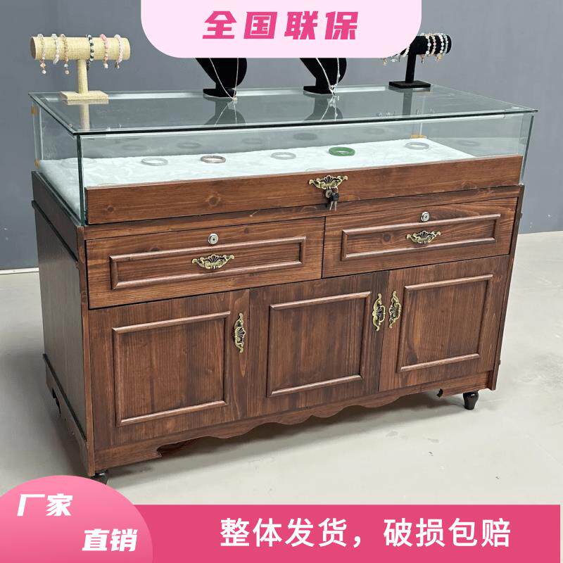 实木覆古珠宝展示柜首饰古玩字画 画玉器玻璃展示柜博物馆展厅陈