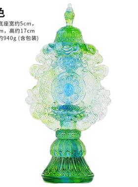 正品古法琉璃组合八吉祥摆件宗供奉吉祥宝总集具藏传密民族供八用