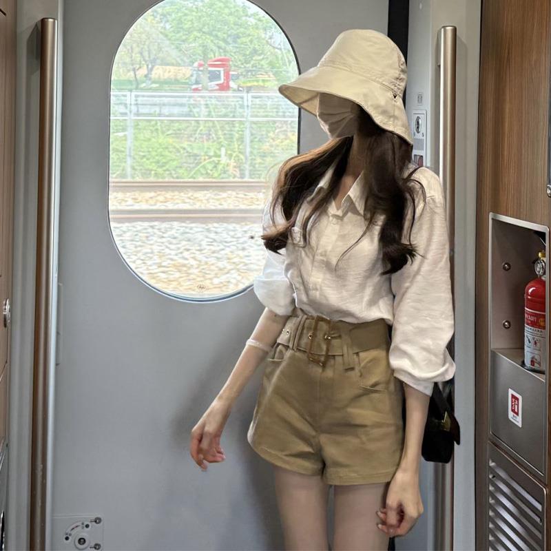 小个子独特漂亮短裤套装2025新款夏季女装气质裤子两件套超火减龄