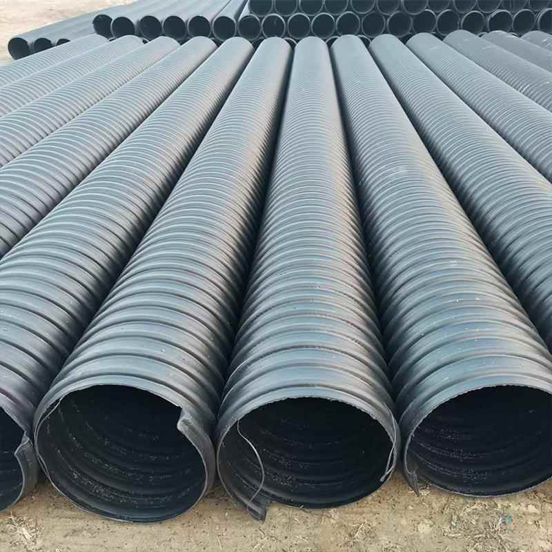 hdpe钢带增强波纹管螺旋大口径中空壁缠绕市政工程塑料管排水管
