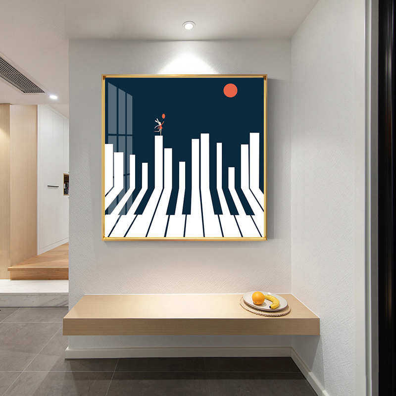 卡通兔女孩客厅装饰画北欧沙发背景墙壁画清新餐厅卧室样板房挂画