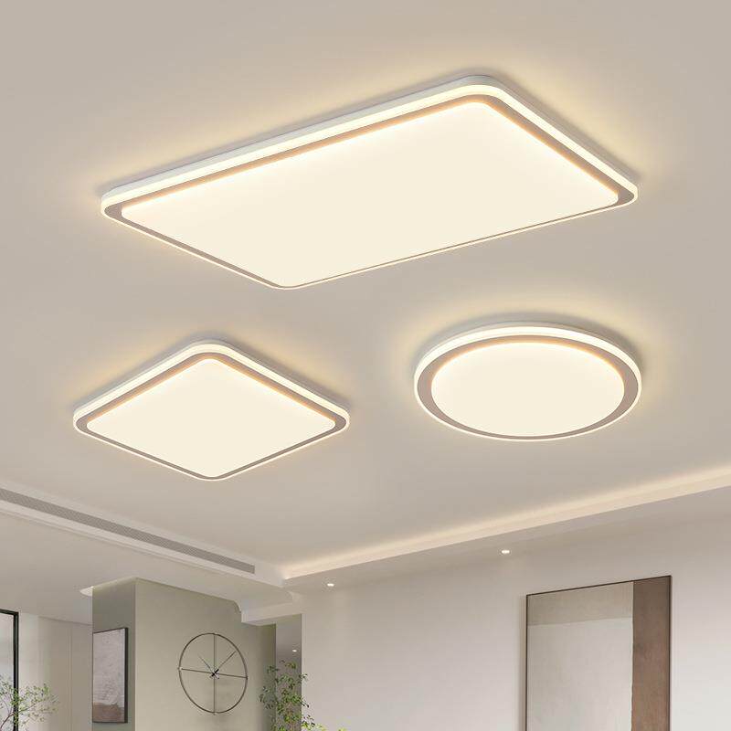 北欧led吸顶灯长方形客厅灯卧室阳台现代简约个性超薄亚克力灯具