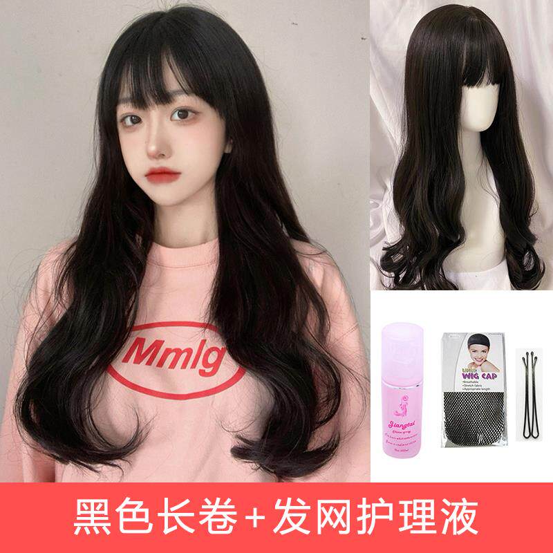 高档奶茶金灰棕色假发女长卷发质大波浪气中发长蓬松冷茶棕自然全