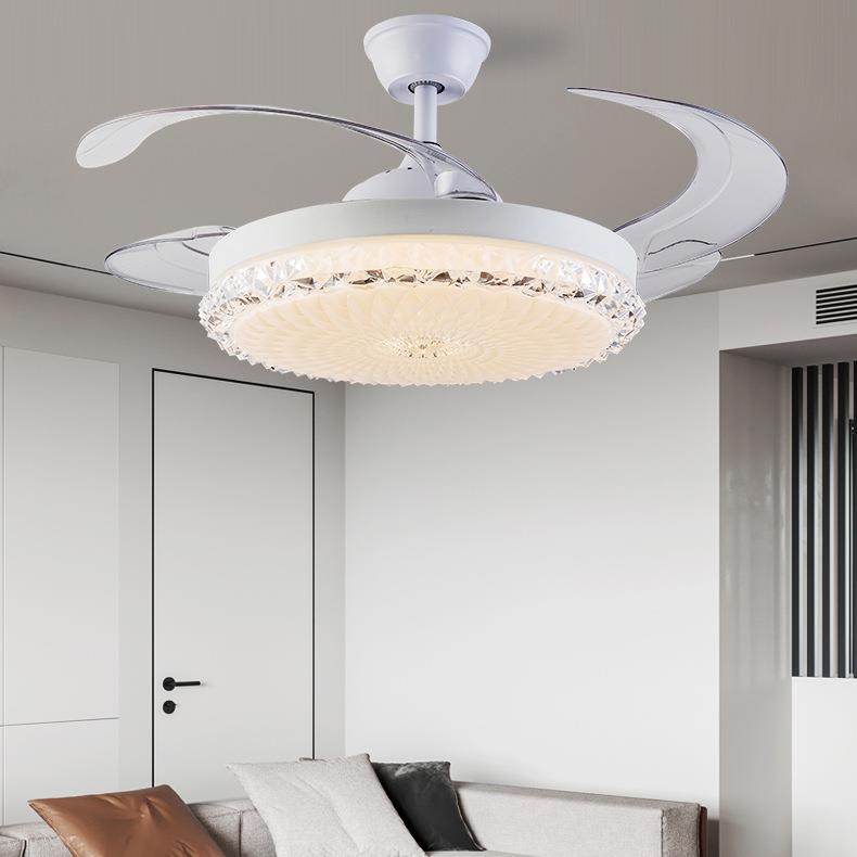 风扇灯餐厅新款2灯05一吊扇灯法无品牌/式奶油风中山具隐2形客厅