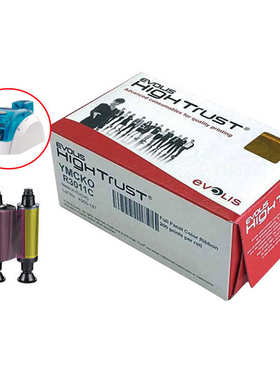 PEBBLE3/4证卡机色带R3011C彩色013E半彩R2011K黑色EVOLIS爱立识