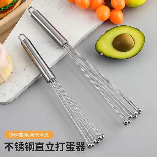 不锈钢直立打蛋器手动打蛋棒家用烘焙工具鸡蛋打发搅拌器蛋抽神器