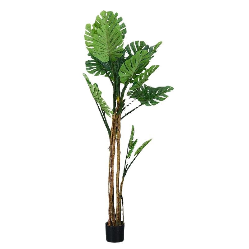 仿真绿植龟背竹人造树绿植仿生植物龟背叶室内客厅落地橱窗装饰摆