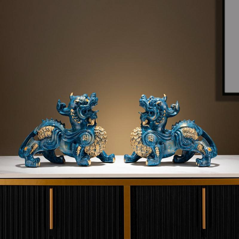 皮丘招财貔貅摆件高级感客厅家里镇宅旺财新中式装饰品高档工艺礼