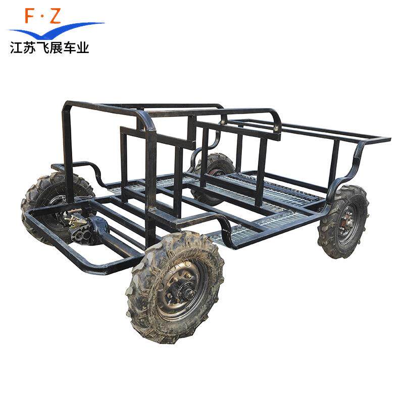 电动四轮车底盘小型农用运输车行走底盘制作大花纹轮胎配件总成