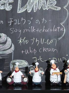 新款直销美式乡村复古厨师功能摆件 家居餐厅酒吧咖啡馆时尚装饰