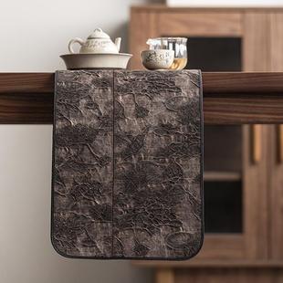 269茶桌茶具隔短热垫子 高档防水MST 香云纱款 茶席复古干泡垫布式