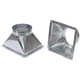 镀锌白铁皮天方地圆通风管道配件 不锈钢风管方变圆 天方地圆加工