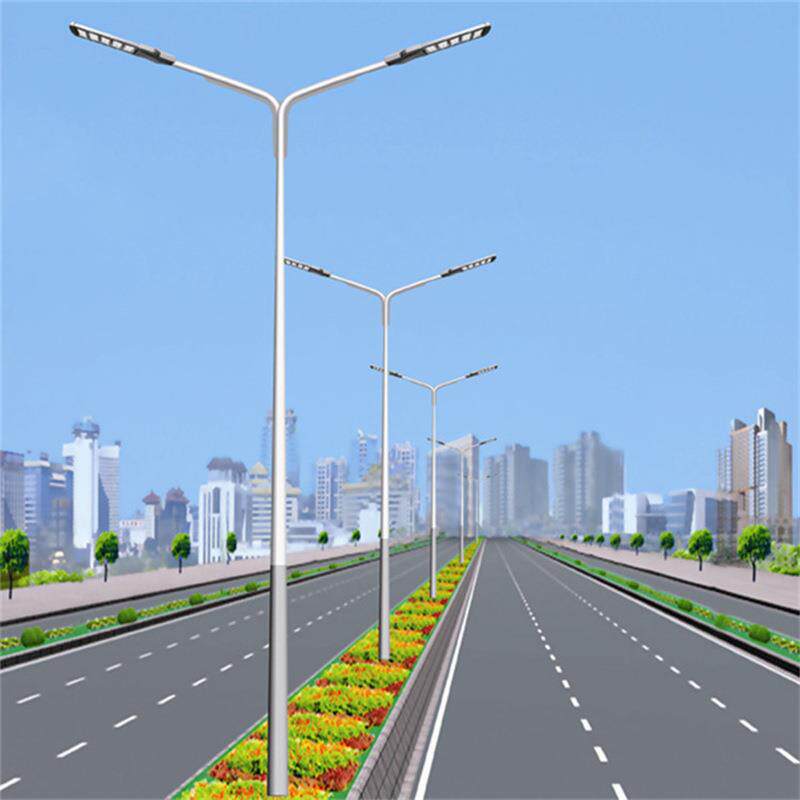 LED市电路灯杆6米7米8米9米10米11米12米单双臂道路灯杆照明厂家