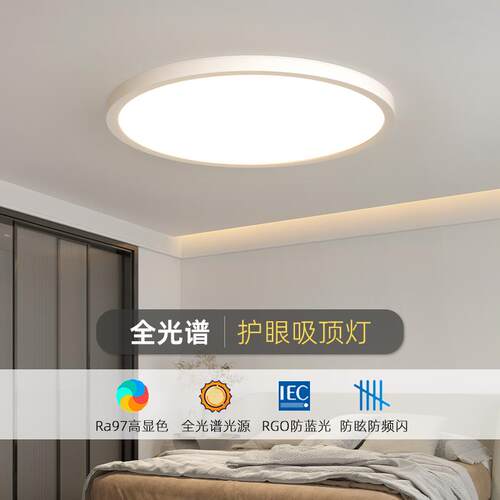 阳台灯led吸顶灯现代简约卧室灯超薄主卧厨房2025新款三防主灯具