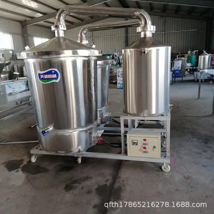作单粮食蒸酒设备 电气简两THT用酒设烧备 操100斤蒸酒设备