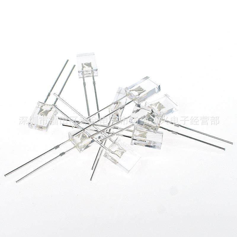 257白发普绿方形2*5*7mm绿色指示灯直插式方形led灯珠发光二级管