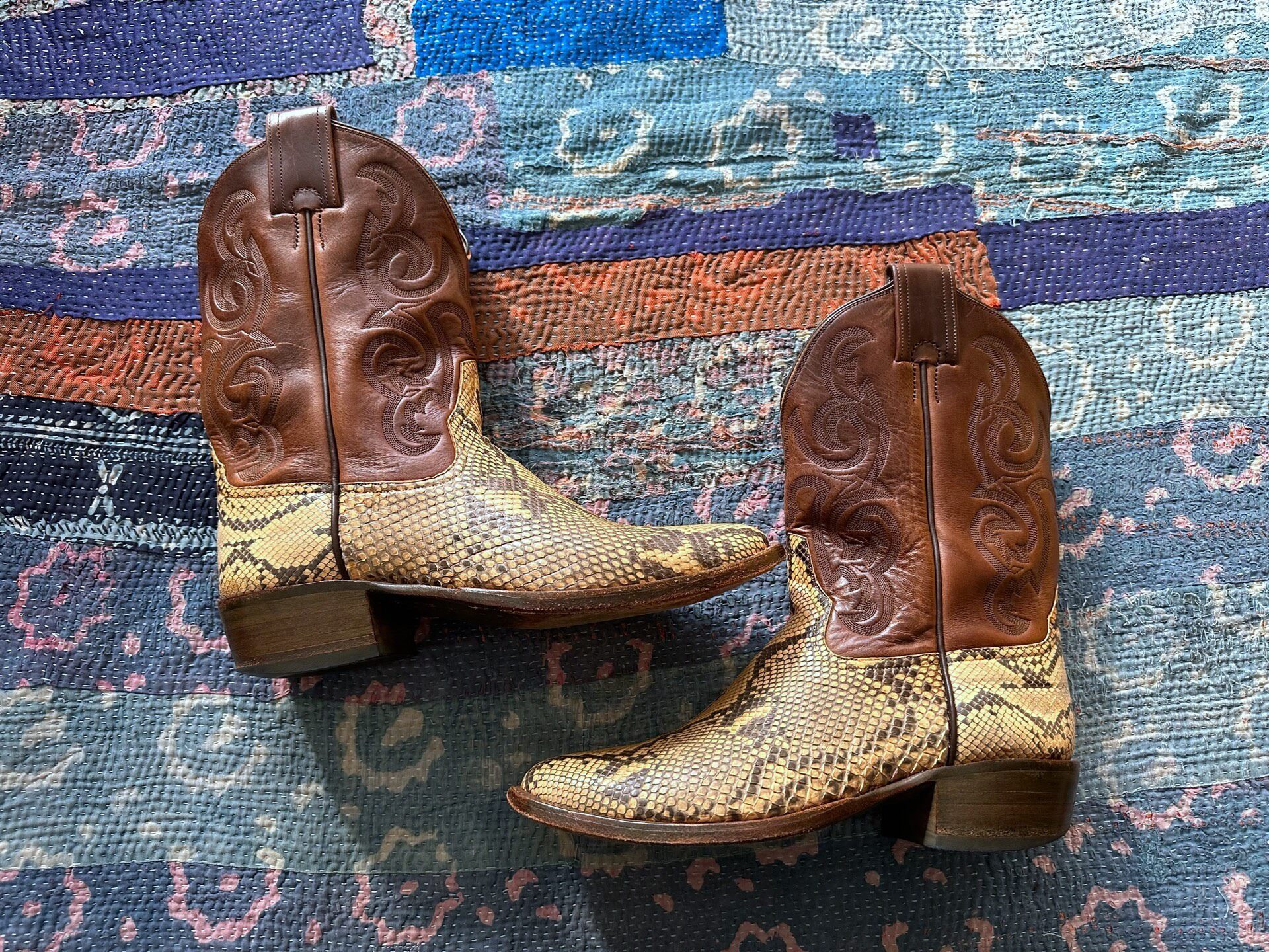 RRL Snake Skin Western Boots