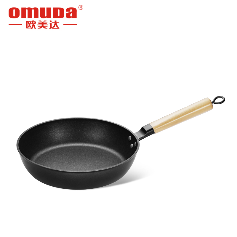 欧美达不粘煎锅电磁炉平底锅燃气炒菜锅不粘锅无油烟具家用炒菜锅