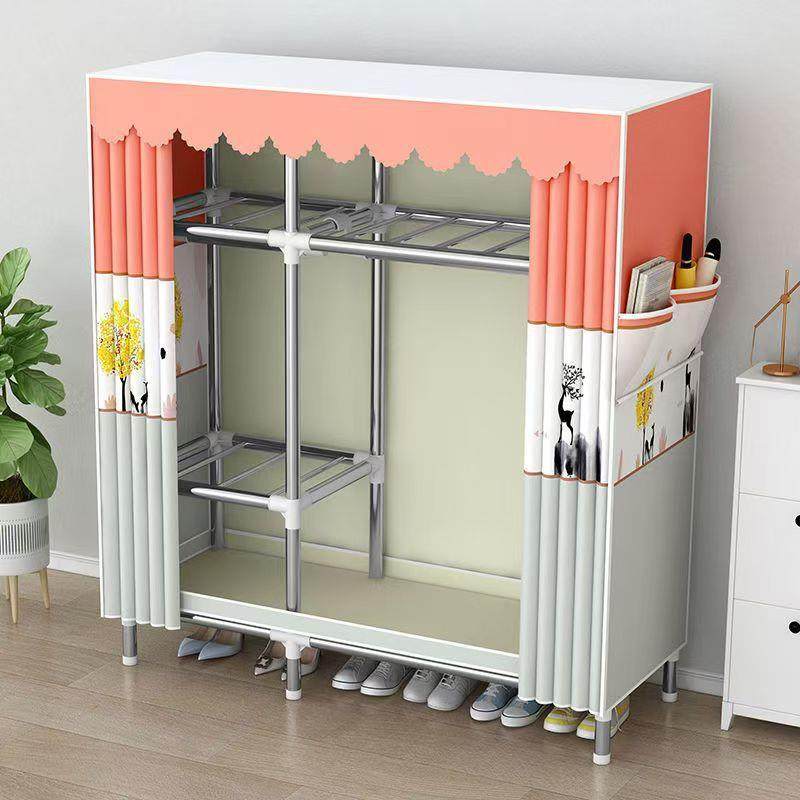 简易衣柜布租屋RIX钢管加粗出衣橱收家用卧室宿舍纳