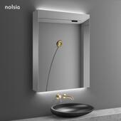 368方智能浴室柜洗漱台卫间带灯发光镜柜形雾壁挂式 梳妆台除镜生