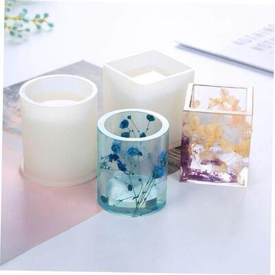 Silicone Mold Epoxy Resin DIY Pen Container Organizer 模具