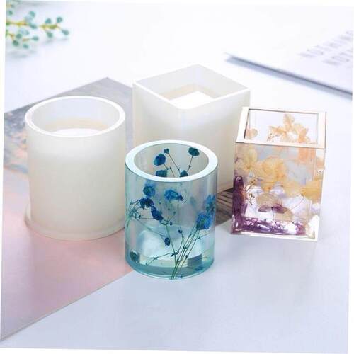 Silicone Mold Epoxy Resin DIY Pen Container Organizer 模具