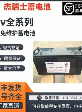 杰瑞士蓄电池JRS12-100/12V17A24A38A65A100A机房/直流屏/通讯EPS