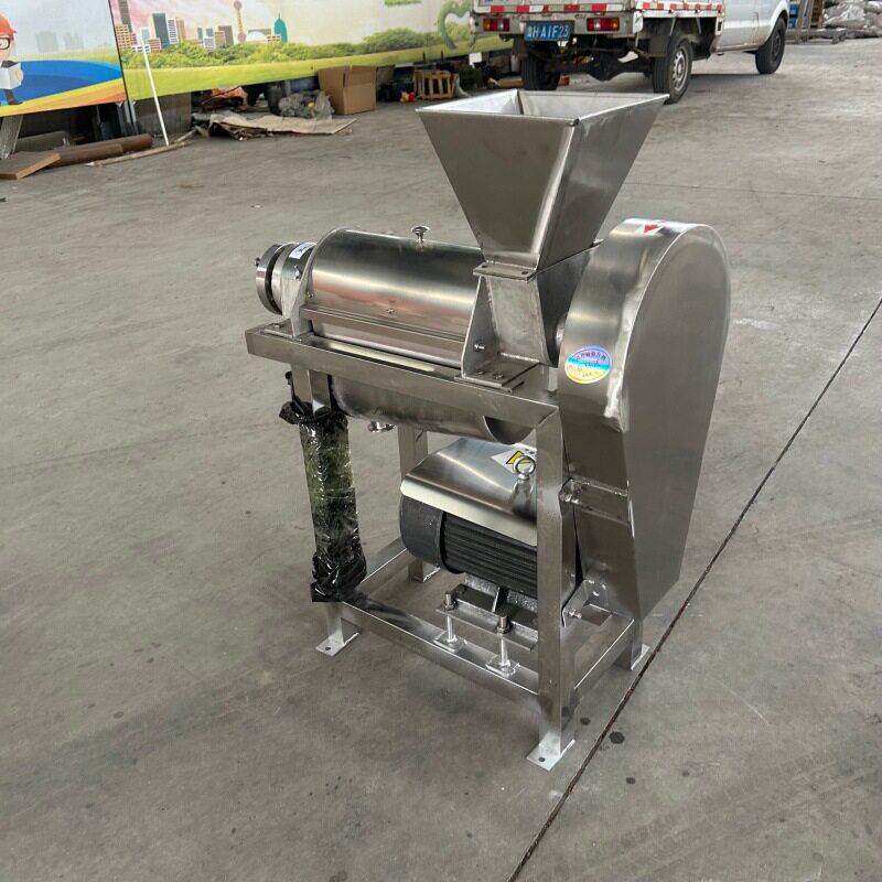 工业螺旋榨汁机香茅紫苏香菜茴香鲜香料榨汁出汁率大型设备