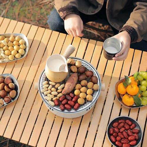 Round Barbecue Grill Portable Charcoal Barbecue Grill with