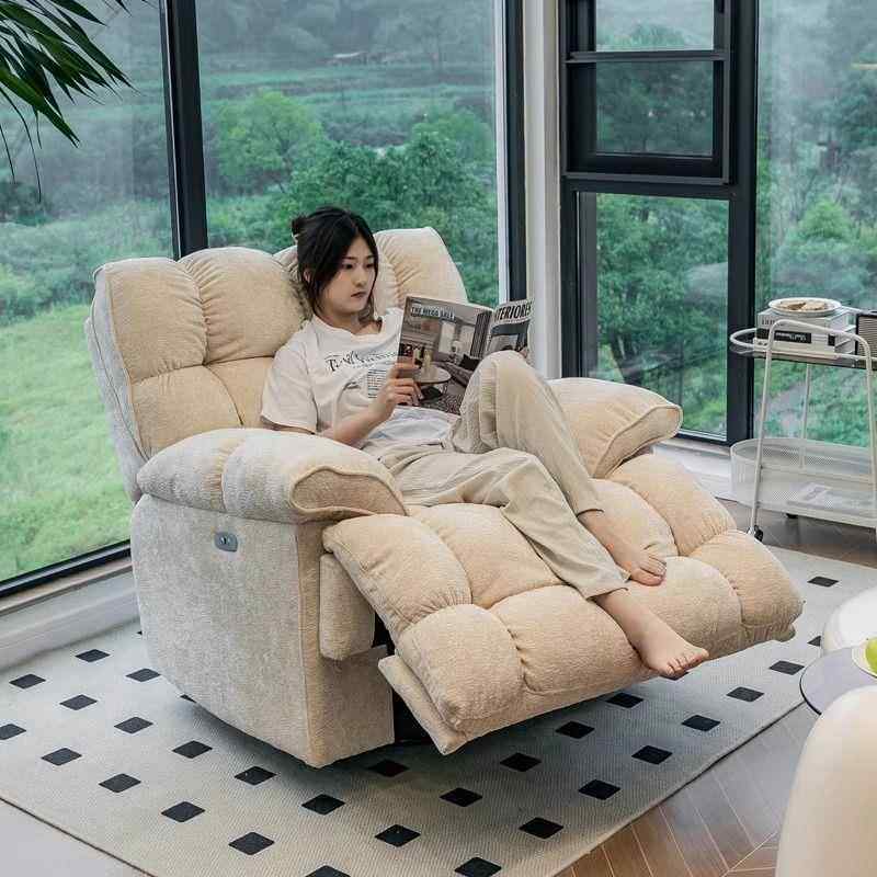 太空头等功多单人沙发电动云朵摇椅客厅可睡能可躺计FEH师懒人沙